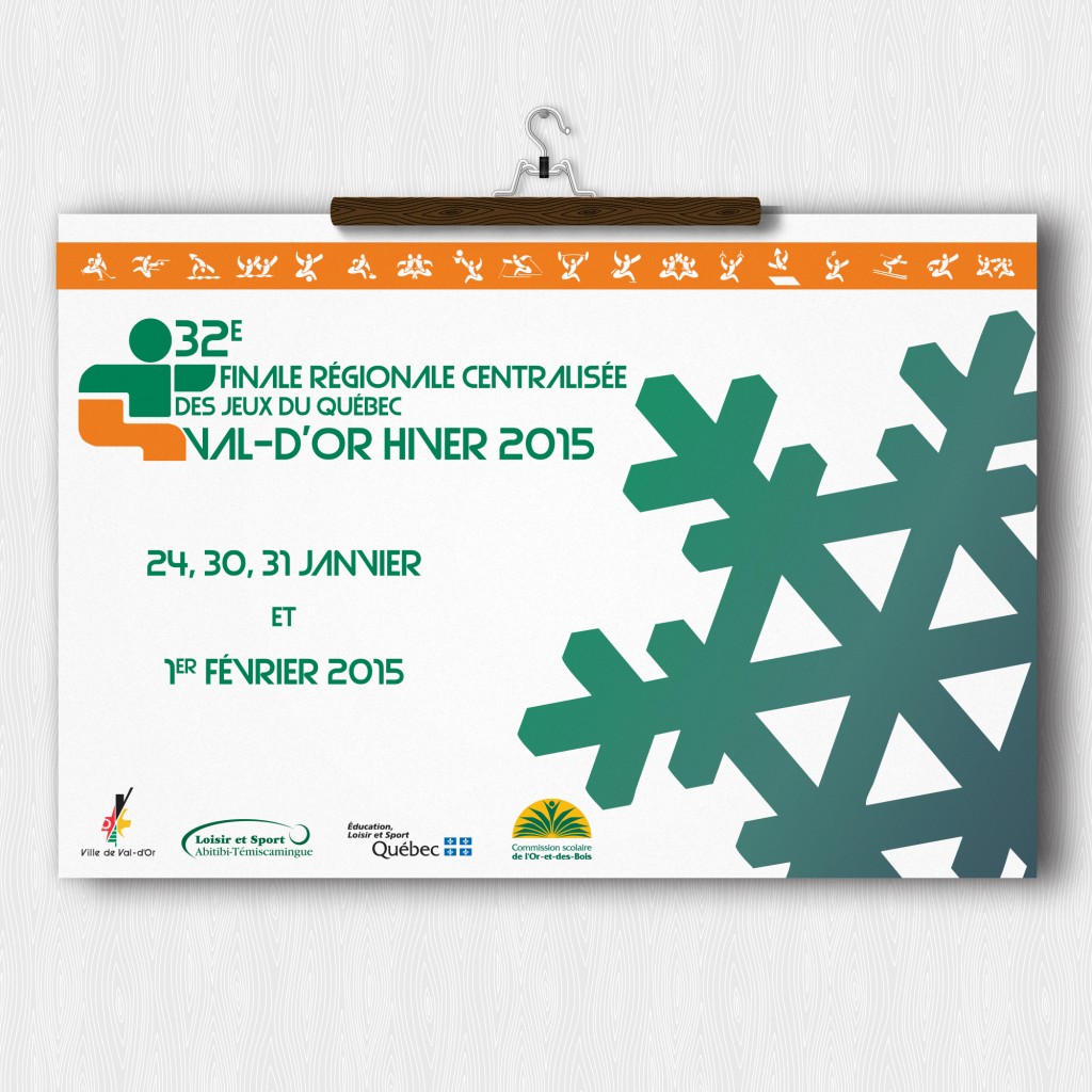 affiche pub logo jeux du quebec valdor