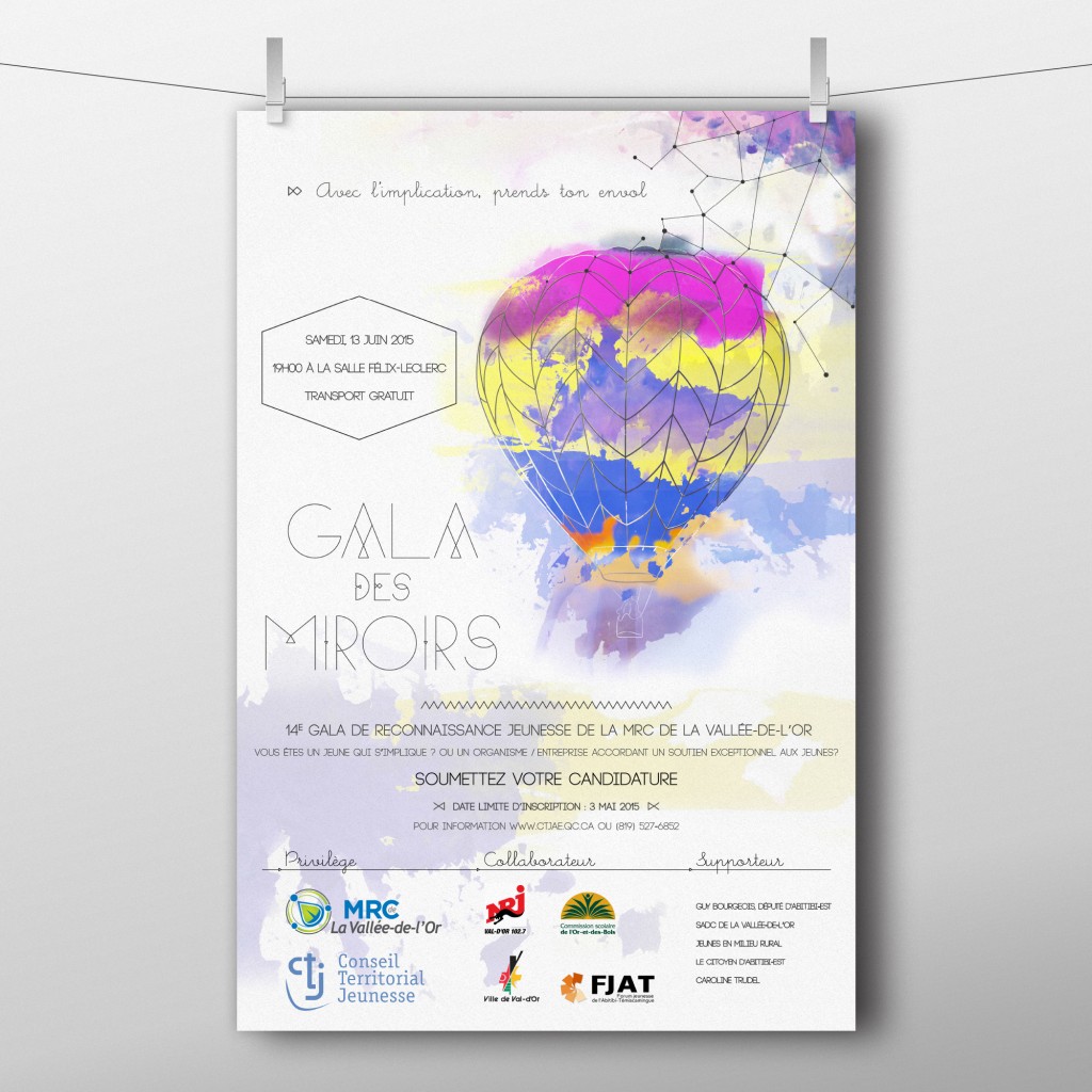 poster gala miroirs aquarelle
