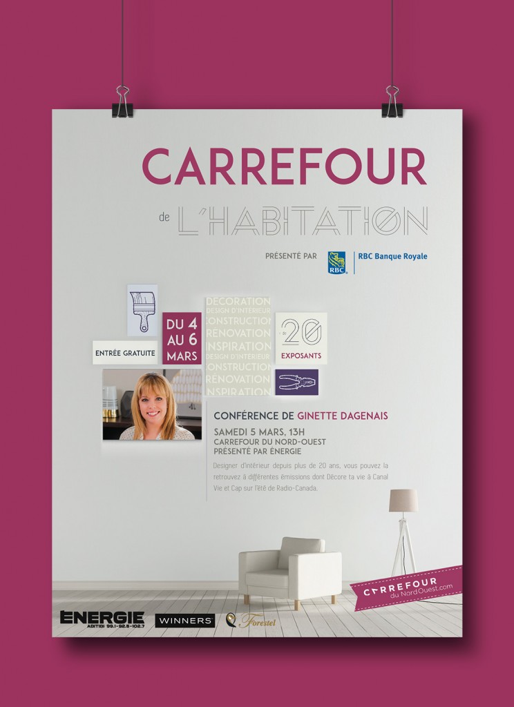 affiche carrefour habitation