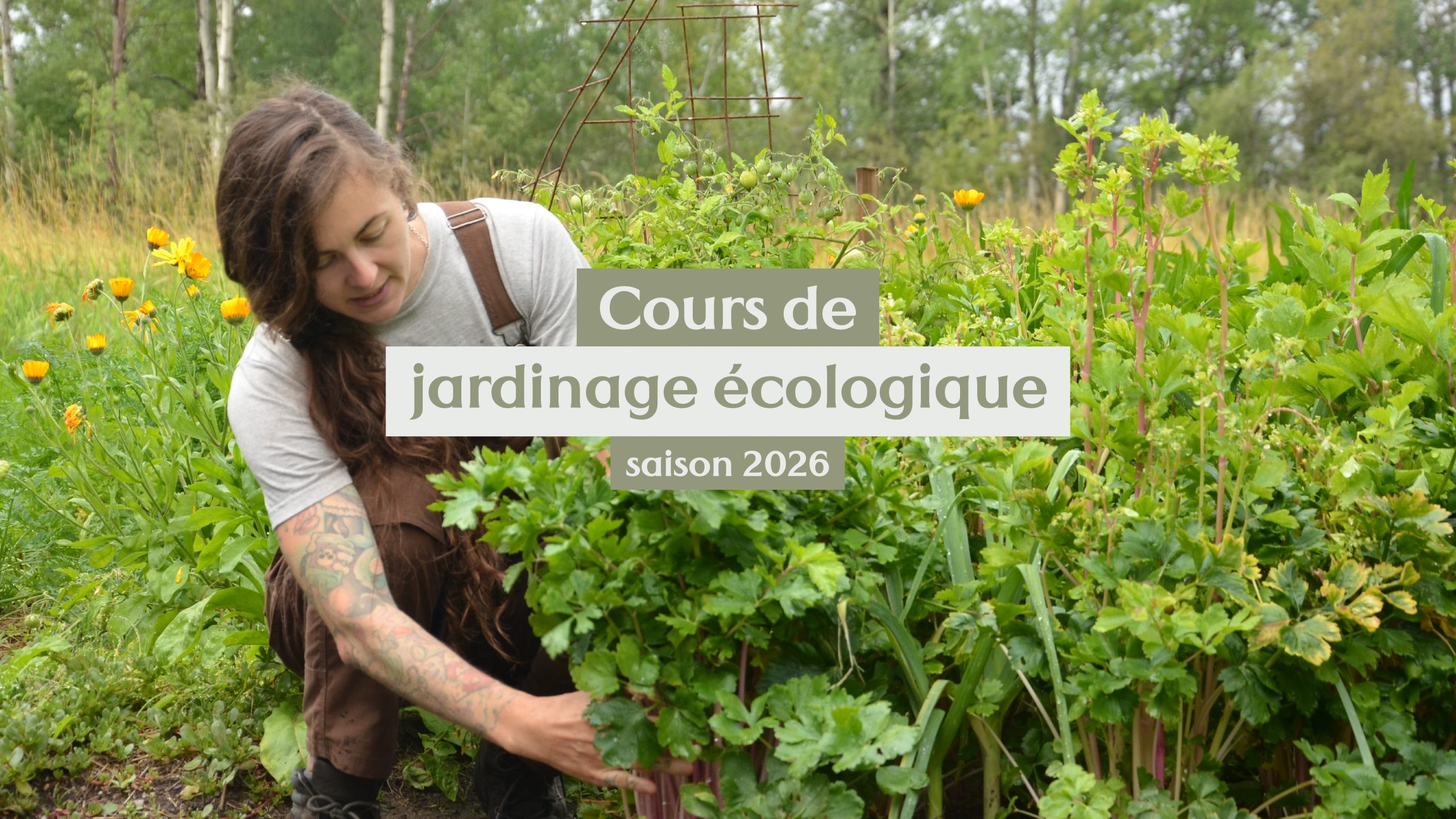 cours de jardinage en abitibi à la ferme Dharma